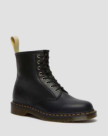 Black Men's Dr Martens Vegan 1460 Felix Lace Up Boots | CA 544GSO